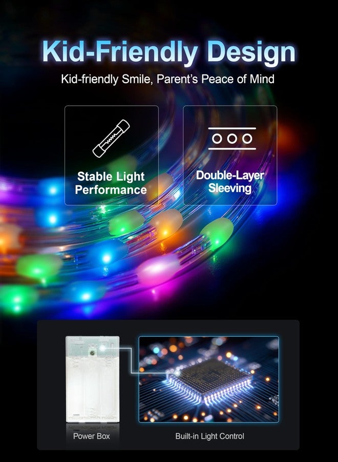 UPORPOR Princess Dress Up for Girls, Syncs with Music, App-Control Princess Clothes, RGB Led Light Up Halloween Costume with 4 Accessories Gift for 3-9 year old girls - Image 5
